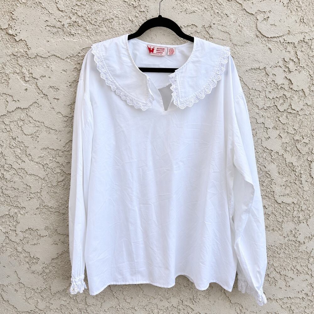 Museum Replicas Medieval Renaissance Peasant Blouse Lace Collar XL